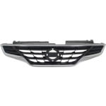 Grille for Nissan Altima Coupe 2010-2013 with Chrome Shell/Black Insert, Replacement