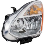 Headlight Assembly for Nissan Rogue 2008, Left (Driver) Side, Halogen, Replacement