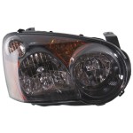 Headlight Assembly for Subaru Impreza 2005-2005, Right (Passenger), Halogen, Black Interior, Replacement