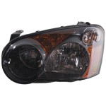 Headlight Assembly for Subaru Impreza 2005-2005, Left (Driver), Halogen, Black Interior, Replacement