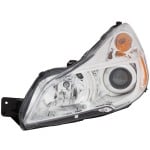 Headlight Assembly for Subaru Outback 2013-2014, Left (Driver), Halogen Light Source, Chrome Interior, Replacement