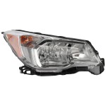 Headlight Assembly for Subaru Forester 2014-2016, Right (Passenger) Side, Chrome Bezel, Halogen, 2.5L Engine, Replacement