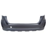 Primed (Ready to Paint) Rear Bumper Cover for Subaru Outback 2010-2014, Replacement