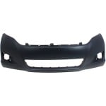Front Bumper Cover for Toyota Venza, Model Years 2009-2016, Primed (Ready to Paint), Without Parking Aid Sensor Holes, Compatible with 2014-2016 Models Without HID Headlights, Replacement