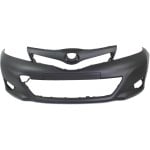 Front Bumper Cover for Toyota Yaris 2012-2014, CE/Comfort Edition/L/Limited Edition/LE/Luxury Edition Models, Japan Built Vehicle, Primed (Ready to Paint), Replacement (CAPA Certified)