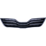 Chrome Shell with Painted Black Insert Grille for 2010-2011 Toyota Camry XLE Model, Specifically for USA Built Vehicle, Replacement