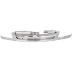 Grille for Toyota Sienna 1998-2000, Chrome Shell and Insert, Replacement