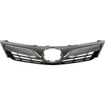 Painted Black Shell and Insert Grille for 2012-2014 Toyota Camry LE/XLE, Excluding Hybrid Models, Replacement