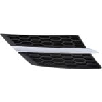 Radiator Grille for Toyota RAV4 2013-2015, Textured Black with Chrome Molding, Right (Passenger) Side, Excludes EV Model, Fit for Japan/North America Built Vehicle, Replacement