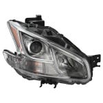 Headlight Assembly for Nissan Maxima 2009-2014, Right (Passenger) Side, Halogen Light, Excluding Limited Edition, Sport/Premium Package, Replacement