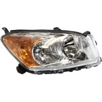 Headlight Assembly for Toyota RAV4 2009-2012, Right (Passenger), Halogen Type, Base/Limited Models, North America Built Vehicle, Replacement