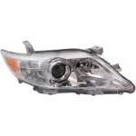 Headlight for 2010-2011 Toyota Camry Right (Passenger), Lens and Housing, Chrome Interior, Excludes Hybrid Model, for Japan Built Vehicle, Replacement