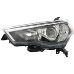 Headlight for Toyota 4Runner 2014-2020, Left (Driver), Lens and Housing, Halogen Light with Black Interior, Replacement