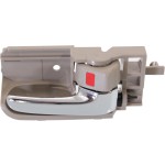 Front Interior Door Handle for Toyota Corolla/Matrix 2003-2008, Tacoma 2005-2012, Right (Passenger), Chrome Lever+Brown Bezel (=Rear), Replacement