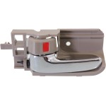 Front Interior Door Handle for Toyota Corolla/Matrix 2003-2008, Tacoma 2005-2012, Left (Driver), Chrome Lever+Brown Bezel, Equivalent to Rear, Replacement