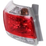 Tail Light Assembly for Toyota Highlander 2011-2013, Left (Driver), Excludes Hybrid Models, USA Built Vehicle, Replacement