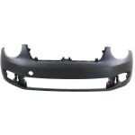 Front Bumper Cover for Volkswagen Beetle 2012-2019, Primed (Ready to Paint), Compatible with Convertible/Coupe, S/SE/SEL, without Parking Distance Control Sensor Holes, Classic, Comfortline, Comfortline TDI, TDI, Trendline Models, Replacement (CAPA Certified)