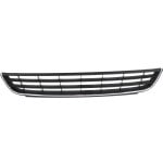 Front Bumper Grille for Volkswagen Jetta 2011-2014, Black/Chrome, Sedan, Excludes GLI Model, Replacement