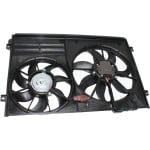 Radiator Fan Assembly for Volkswagen Jetta 2005-2016, Dual Fan, with Louver Type, Replacement