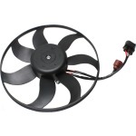 Auxiliary Fan Blade and Motor Assembly for Volkswagen Jetta 2005-2006 / 2009-2009, Left (Driver), 150W, 295mm Diameter, 2-Pin, Replacement