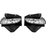 Fog Light Assembly for Ford Mustang 1999-2004, Right (Passenger) and Left (Driver), Halogen, Clear Lens, Replacement