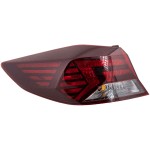 Outer Tail Light Assembly for Hyundai Elantra Sedan, Halogen, Left (Driver) Side, 2019-2020, USA Built Vehicle, Replacement (CAPA Certified)