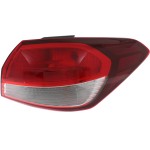 Outer Tail Light Assembly for Kia Forte 2017-2018, Right (Passenger) Side, Halogen, Replacement (CAPA Certified)