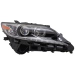 Right (Passenger) Headlight Lens and Housing with Halogen High Beam for Lexus ES350/ES300H 2016-2018, Replacement