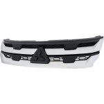 Grille for Mitsubishi Outlander Sport/RVR 2020-2022, Textured Black Shell and Insert with Silver Molding, Replacement