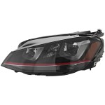 Headlight for Volkswagen Golf/GTI 2015-2017, Left (Driver), Lens and Housing, Xenon, Without HID Kit, With Adaptive Headlights, From July 1, 2014, Replacement