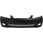 Front Bumper Cover for Toyota Corolla 2005-2008, CE/LE Models, Primed (Ready to Paint), without Spoiler Holes, Replacement