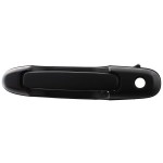 Front Exterior Door Handle Assembly for Toyota Sienna 1998-2003, Left (Driver), Smooth Black Plastic with Keyhole, Replacement