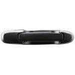 Exterior Rear Door Handle for Toyota Sienna 1998-2003, Right (Passenger)=Left (Driver), Smooth Black, Side Sliding Door, without Keyhole, Power Lock, Replacement