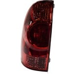 Tail Light Assembly for Toyota Tacoma 2005-2008/2012-2015, Left (Driver) Side, Halogen/Standard Type, Red Lens, Replacement