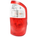 Tail Light Assembly for Toyota Tundra 2004-2006, Right (Passenger), Halogen, with Standard Bed, Double Cab, Clear and Red Lens, Replacement