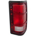 Tail Light for Dodge Dakota 1987-1996, Right (Passenger) Lens and Housing with Black Outer Trim, without Chrome Inner Stripes, Replacement
