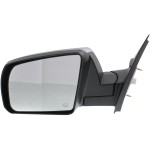 Power Mirror for Toyota Tundra 2014-2021, Left (Driver), Non-Towing, Manual Folding, Heated, Chrome, Without Signal Light or Lane Change Assist, Replacement