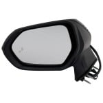 Power Mirror for Toyota Corolla 2019-2023, Left (Driver), Manual Folding, Heated, Paintable, with Blind Spot Detection and Signal Light, without Auto Dimming and Memory, Replacement