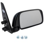 Manual Adjust Right (Passenger) Mirror for 1995-2000 Toyota Tacoma, Manual Folding, Non-Heated, Textured, 9 x 5 inch Housing, Without Off Road Package, Replacement