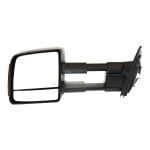 Towing Mirror for Toyota Tundra 2007-2021, Left (Driver), Power Operated, Manual Folding, Heated, Textured Finish, with Signal Light, Replacement