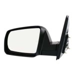 Mirror for Toyota Tundra 2007-2013, Left (Driver), Non-Towing, Manual Adjustment & Folding, Non-Heated, Textured, without Memory, Puddle Light, Signal Light, for Base/Platinum Models, Replacement