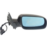 Power Mirror for Volkswagen Golf 1999-2006, Right (Passenger), Manual Folding, Heated, Paintable, Blue Glass, Without Memory, Replacement