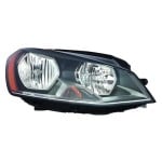Right (Passenger) Headlight Assembly for 2015 - 2020 Volkswagen Golf, Front Headlight Replacement Housing, Lens, Cover, Halogen,  5G0941006C, To 6-29-14, Composite, Replacement