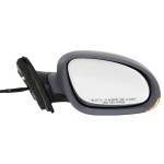 Power Mirror for Volkswagen Jetta 2005-2010 Right (Passenger), Manual Folding, Heated, Paintable, with Signal Light, without Puddle Light, Sedan, Replacement