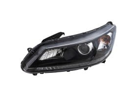 Headlight Assembly for 2013-2015 Honda Accord, Left (Driver), Halogen, 4 Cylinder, Compatible with EX/EX-L/LX/Sport Sedan Models, Replacement