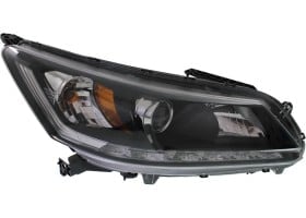 Headlight Assembly for Honda Accord 2014-2015, Right (Passenger), Halogen, 6 Cylinder, EX-L/Touring Models, Sedan, Replacement