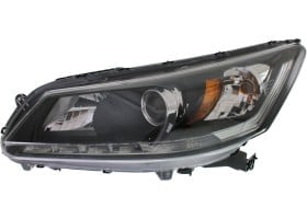 Headlight Assembly for Honda Accord 2014-2015, Left (Driver), Halogen, EX-L/Touring Sedan Models, 6 Cylinder, Replacement