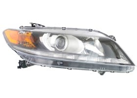 Headlight Assembly for Honda Accord 2013-2015, 6 Cylinder, Coupe, Right (Passenger), Halogen, Replacement