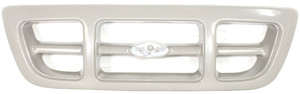 Textured Gray Shell and Insert Grille for 1998-2000 Ford Ranger, 4WD (Four-Wheel Drive), XL/XLT Models, Replacement