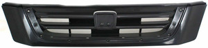 Grille for Honda CR-V 1997-2001, Painted Black Shell and Insert, Without Chrome Insert Molding, Replacement